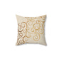 Elegant Swirl Decorative Pillow, Chic Home Accent, Cozy Living Room Decor, Gold Patterned Throw Cushion, Stylish Gift for Weddings