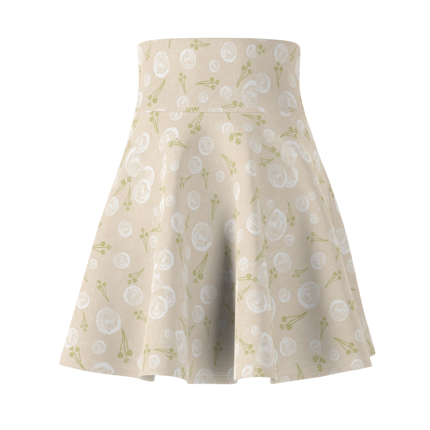 Floral Print Women's Skater Skirt, Casual Everydaywear, Summer Style, Festival Outfit, Gift for Her