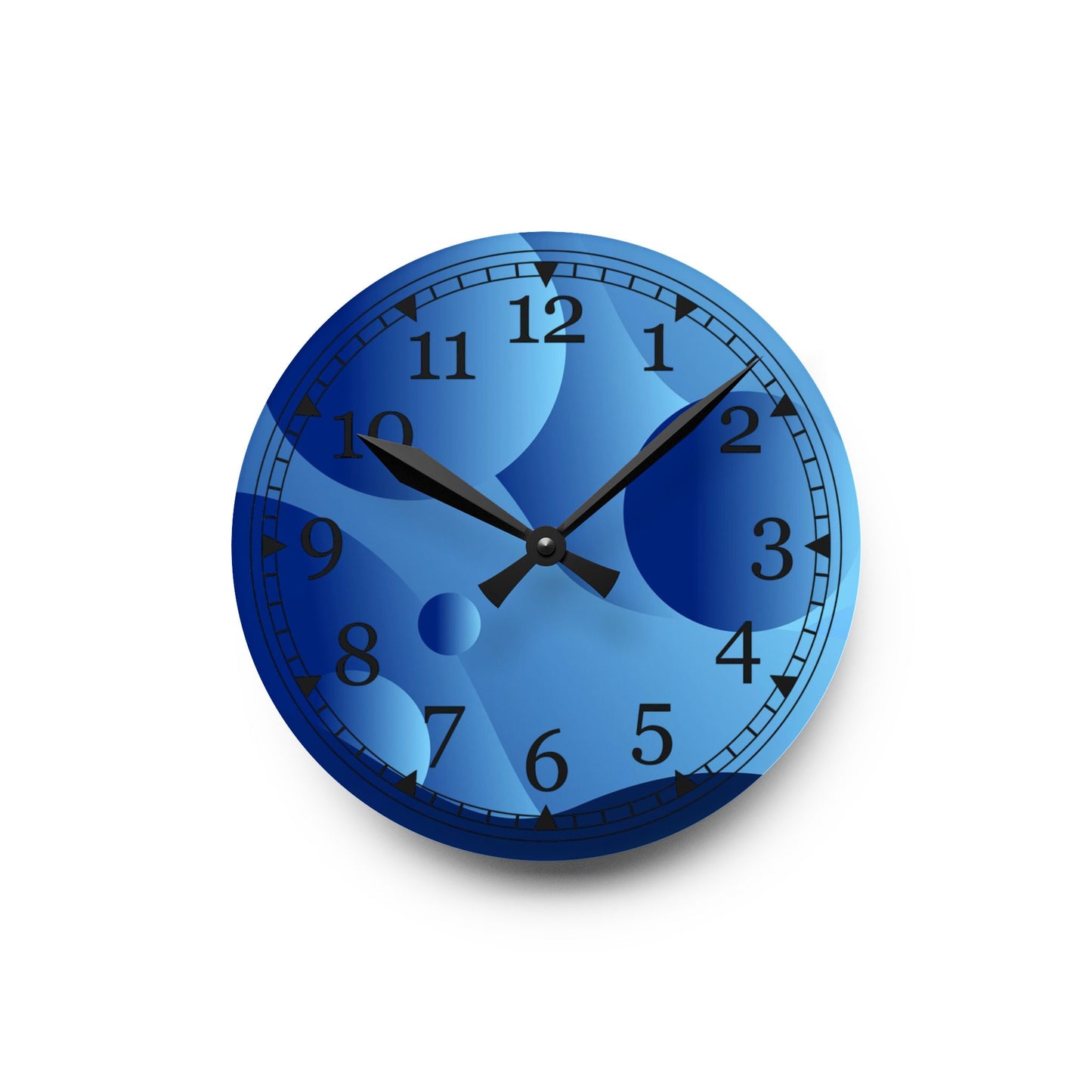 Ocean Waves Acrylic Wall Clock, Coastal Home Decor