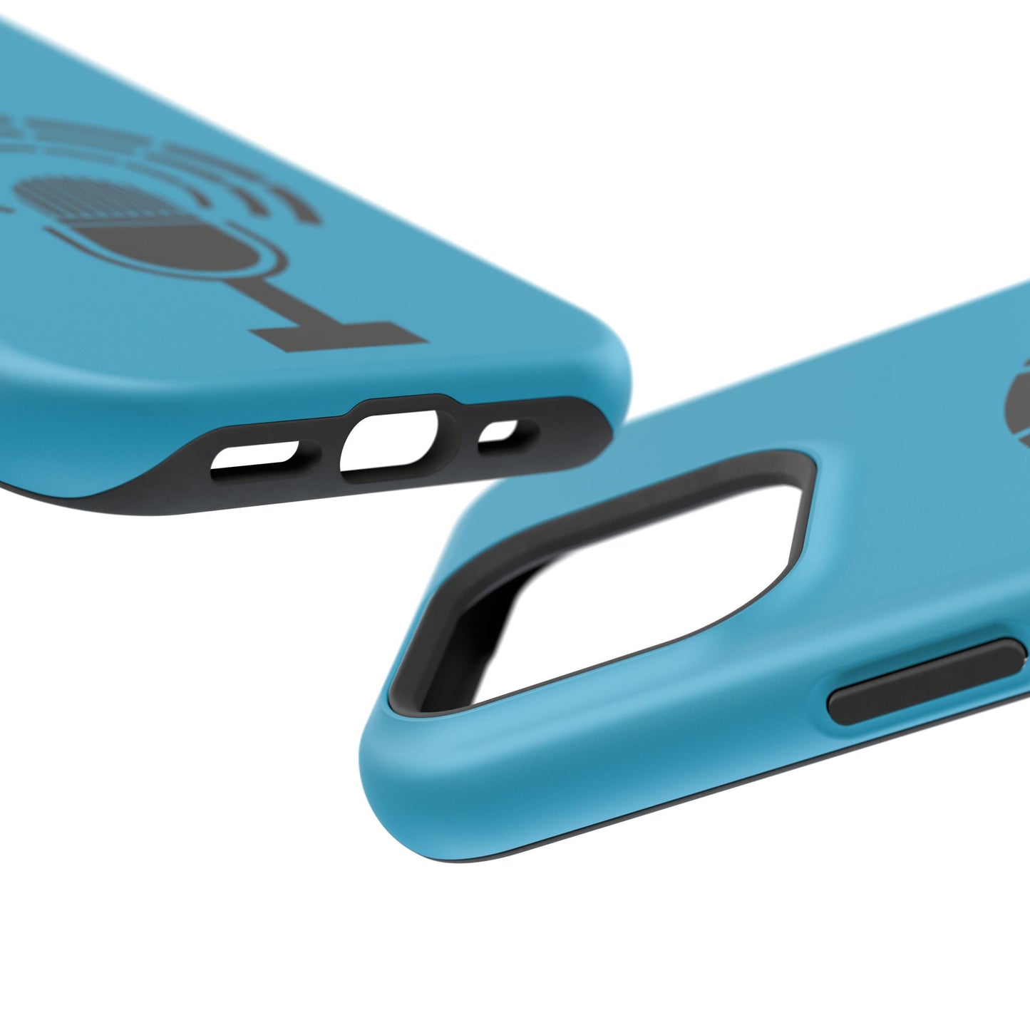 Phone Case — Retro Microphone Podcast Design, Magnetic Impact-Resistant