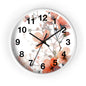 Floral Wall Clock — Soft Orange Blossom Decorative Clock
