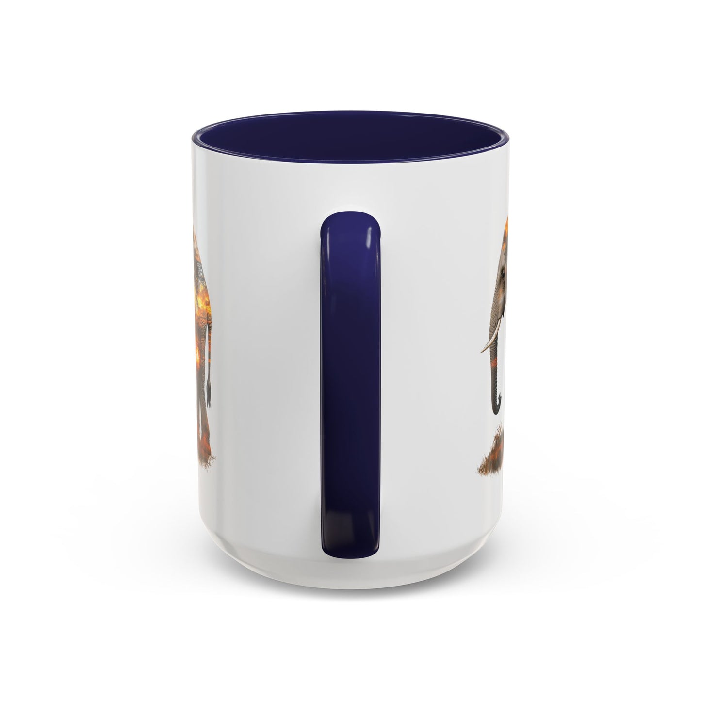Elegant Elephant Accent Coffee Mug - Nature Lover Gift, Animal Lover Mug