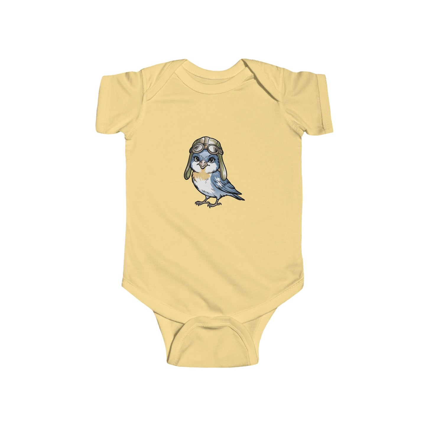 Cute Bird Illustration Infant Bodysuit, Baby Outfit, Newborn Gift, Toddler Apparel, Baby Shower Present, Cute Animal Onesie