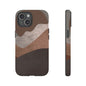 Abstract Earthtone Phone Case — Brown Layered Rugged Tough Case