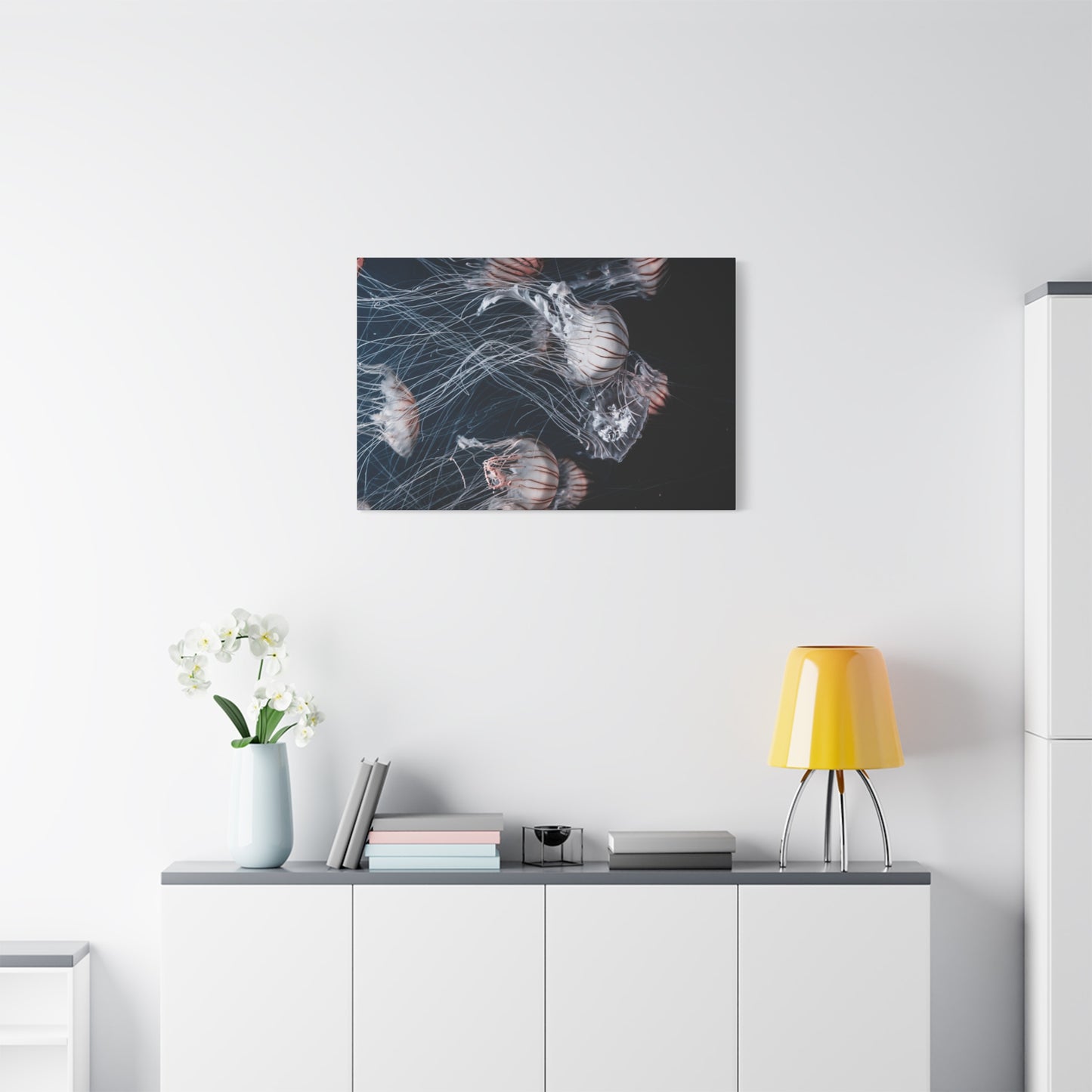 Jellyfish Swarm Matte Stretched Canvas