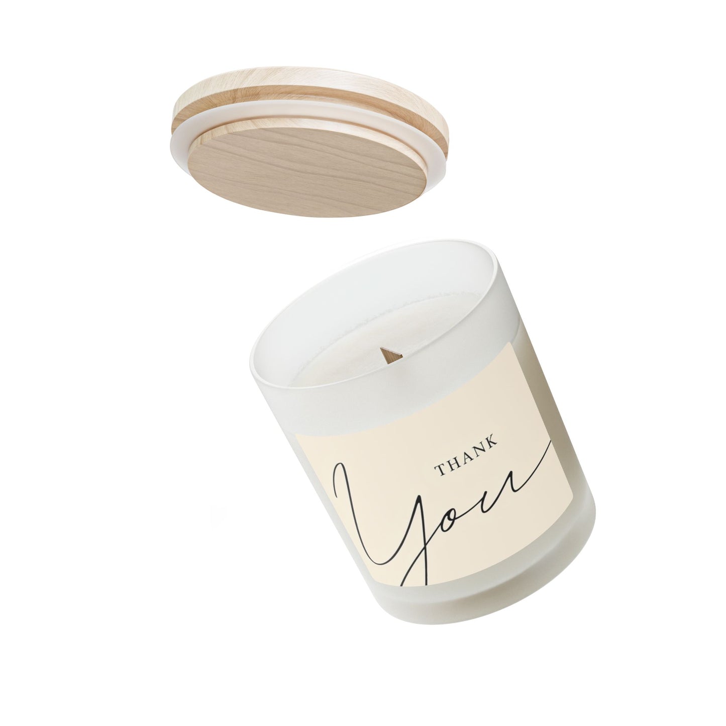 Frosted Glass Candle, 11oz