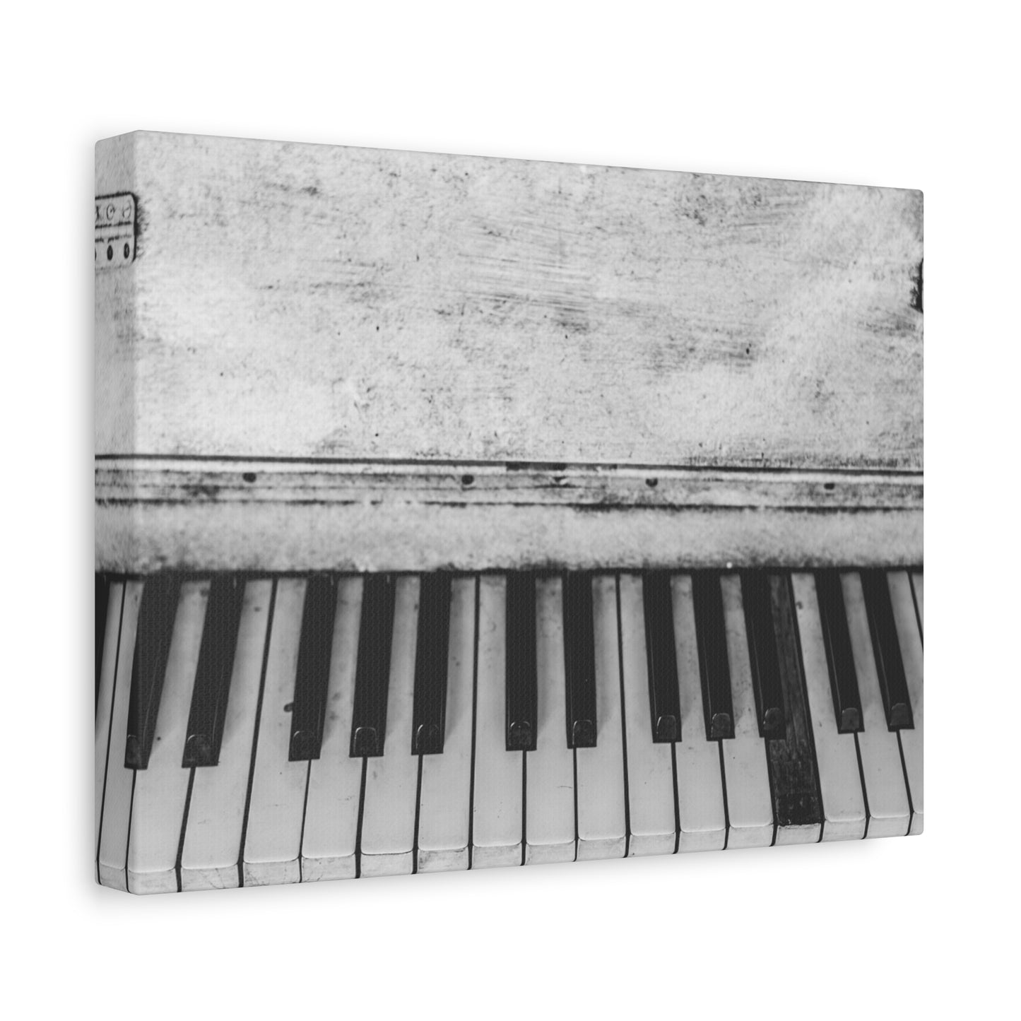 Vintage Piano Keys Matte Canvas Print