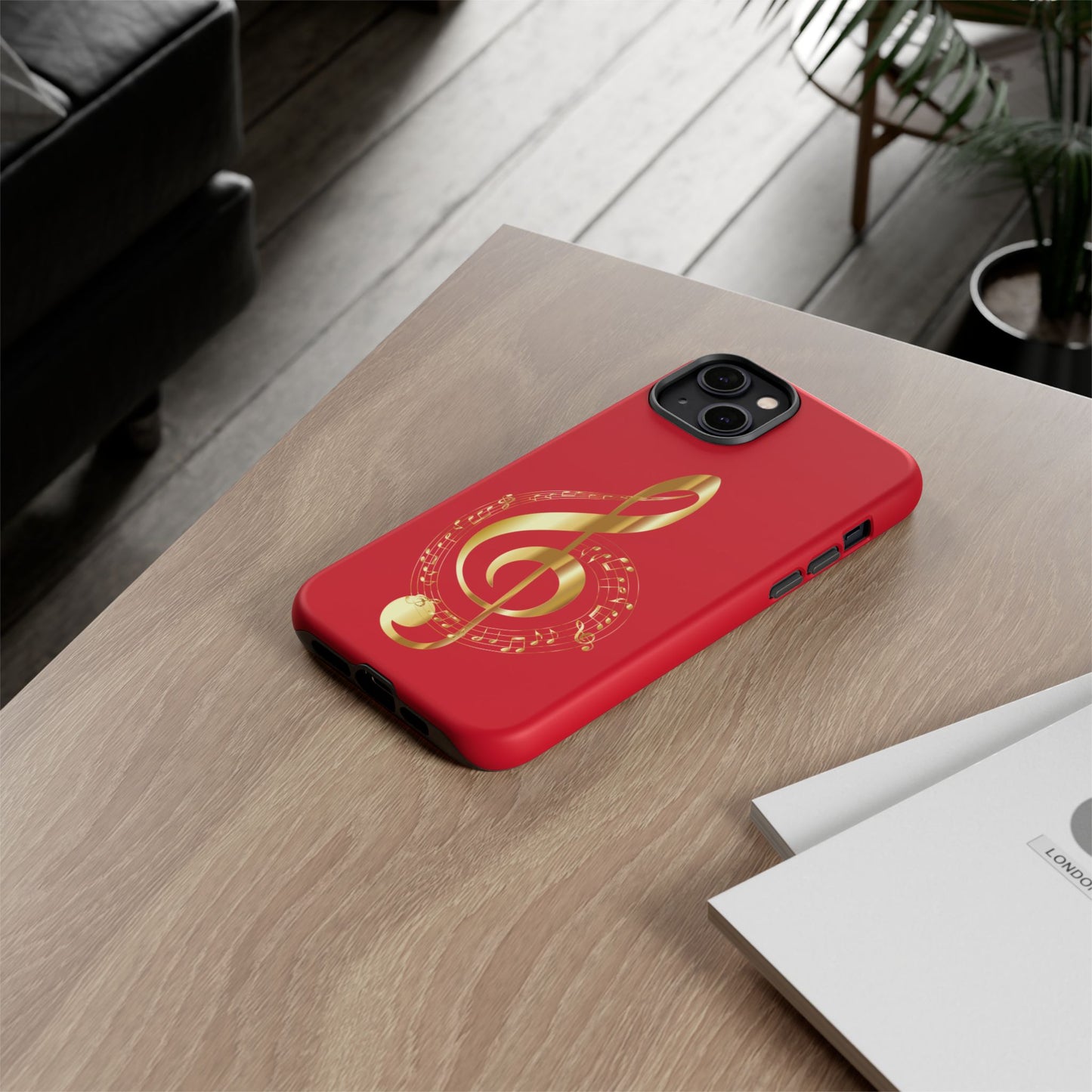 Tough Cases - Red Musical Note