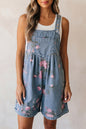 Myosotis Floral Print Denim Shortalls