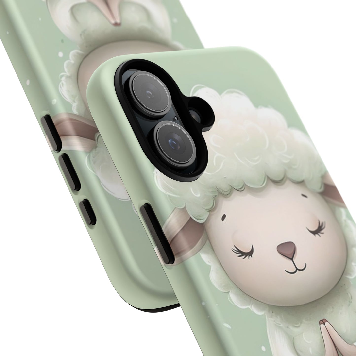 Meditating Lamb Phone Case — Cute Pastel Protective iPhone Cover