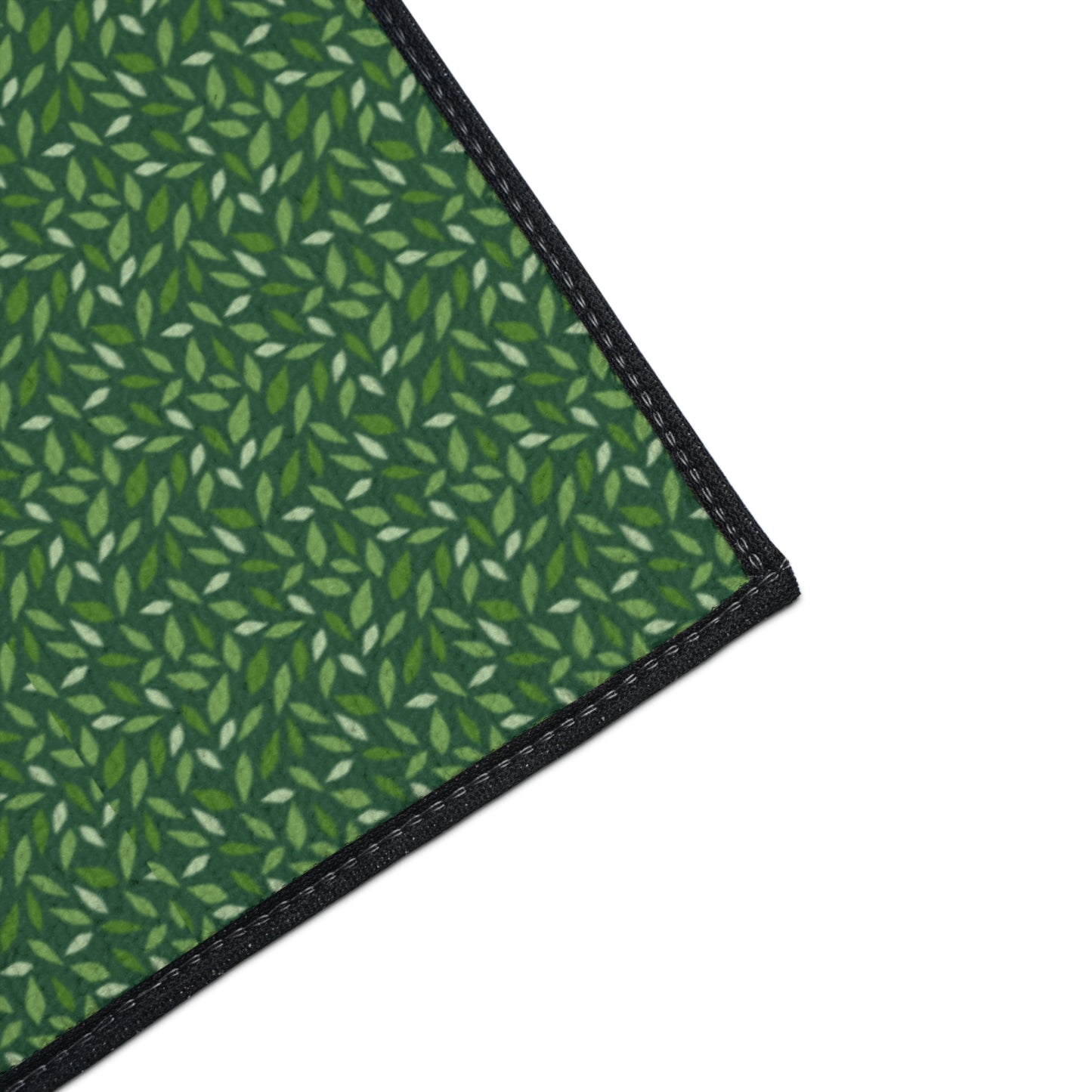 Monogram Heavy-Duty Floor Mat — Green Textured Doormat with Script "A"