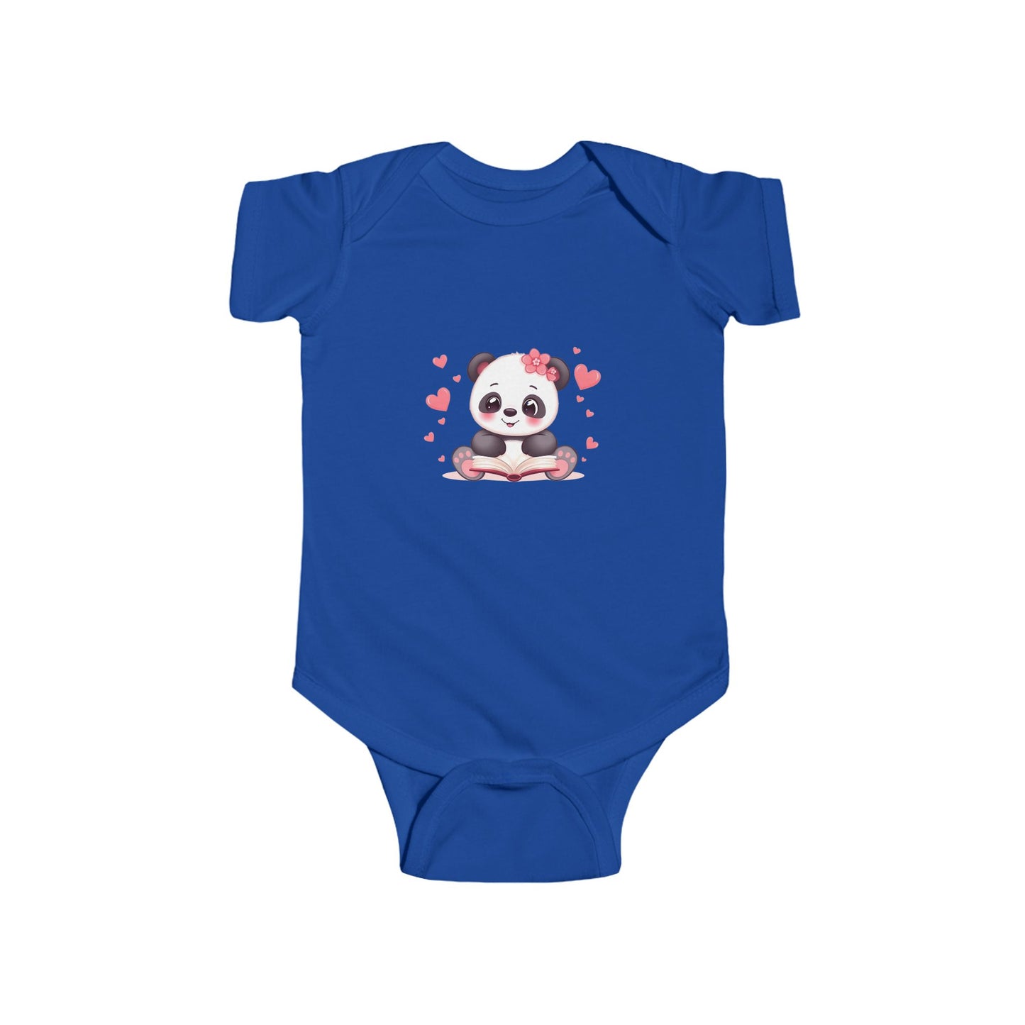 Panda Hearts Infant Bodysuit — Cute Pink Panda Baby Onesie