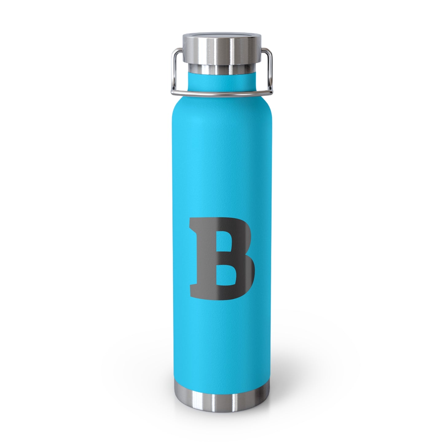 Personalized Copper Insulated Water Bottle, 22oz - "B" Custom Monogram