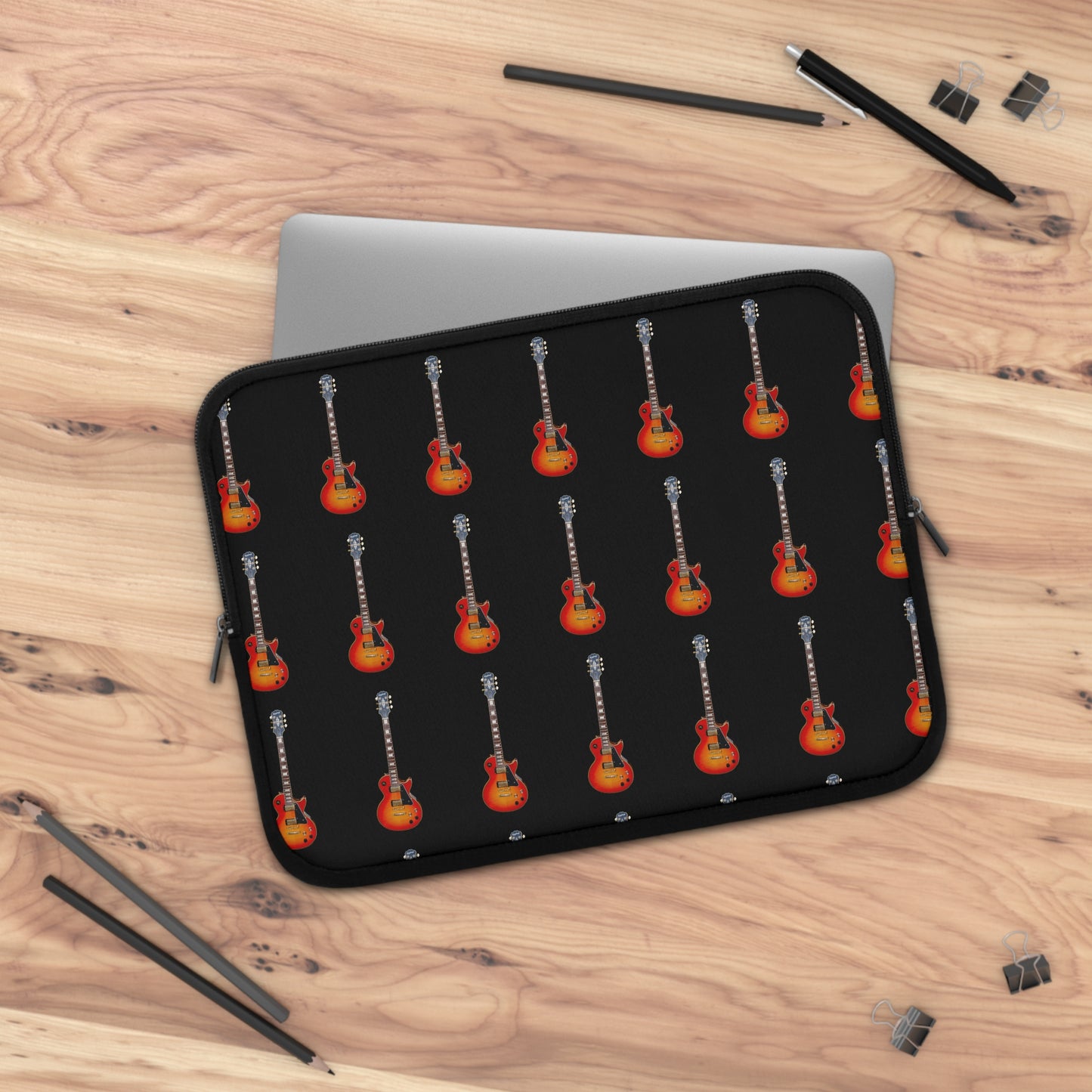 Guitar Pattern Laptop Sleeve | Music Lover Gift