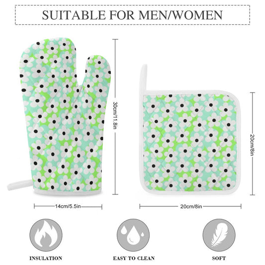 Oven Mitt & Pad Set of 3 - Daisy