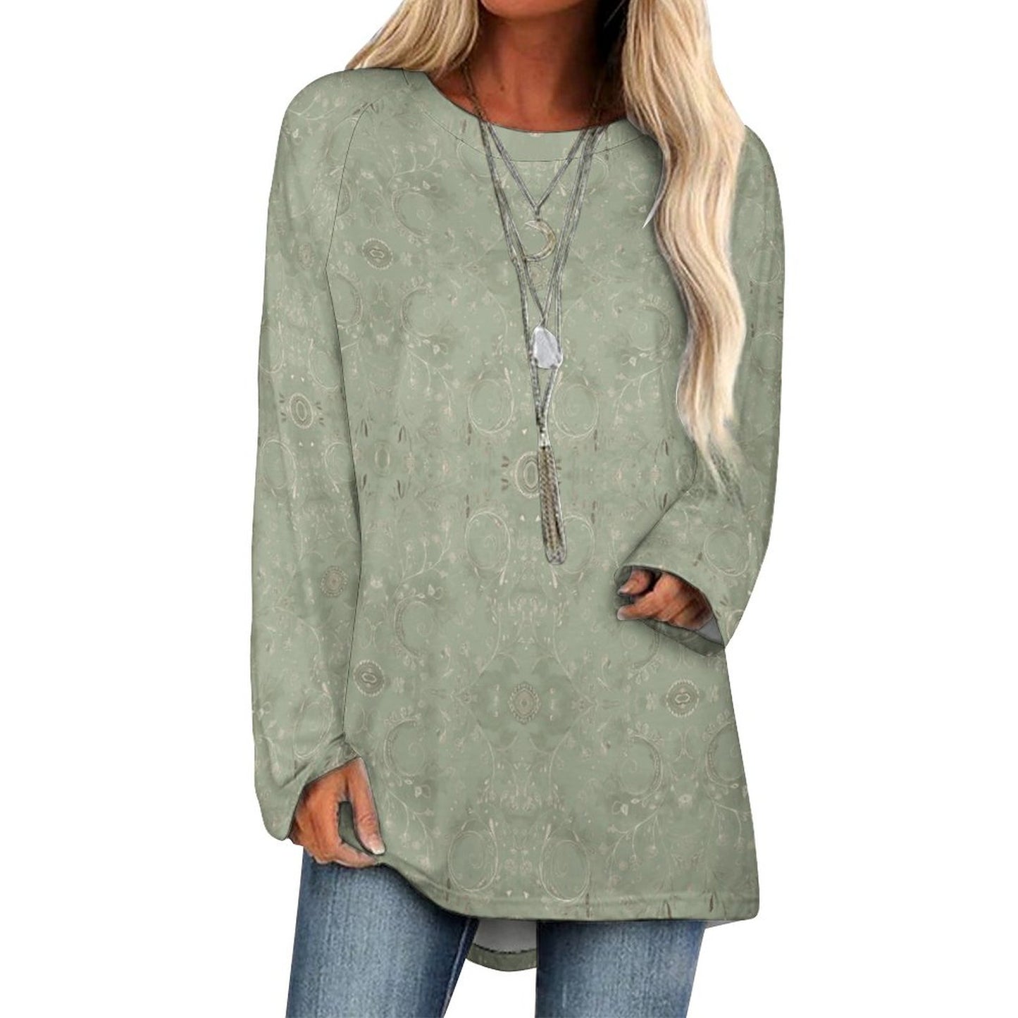 Custom Women's Long Sleeve U-Neck T-Shirts