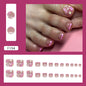 purpl small daisy bow Frnch Prss-on tonails nail finishd product rmovabl 24 pics 365nails – Image 2