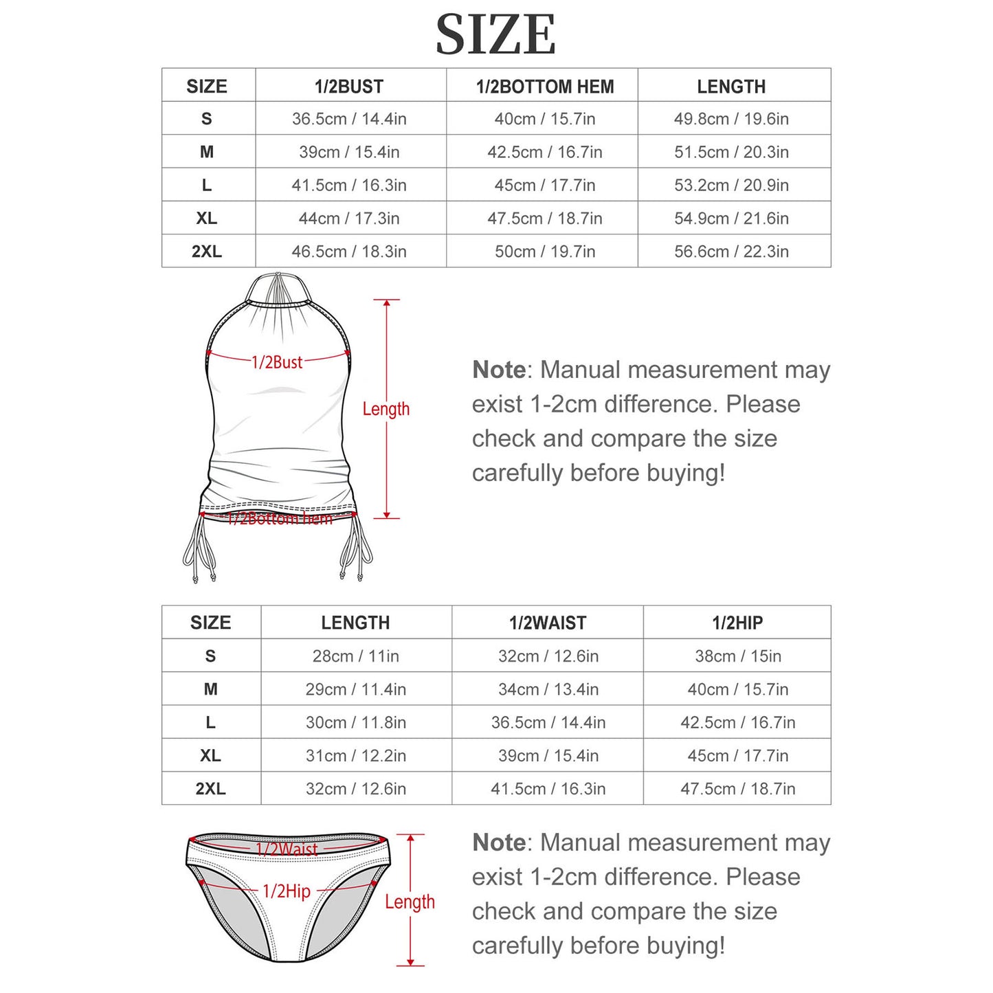 Halter High Neck 2-Piece Swimsuit Set for Women - Letter K