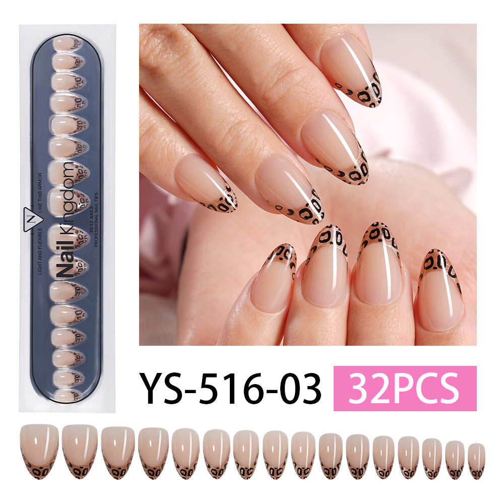 "Champagne Gold 3D Swirls" - Elegant 32Pcs Press-On Nails Set – Image 8