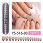 "Champagne Gold 3D Swirls" - Elegant 32Pcs Press-On Nails Set – Image 8