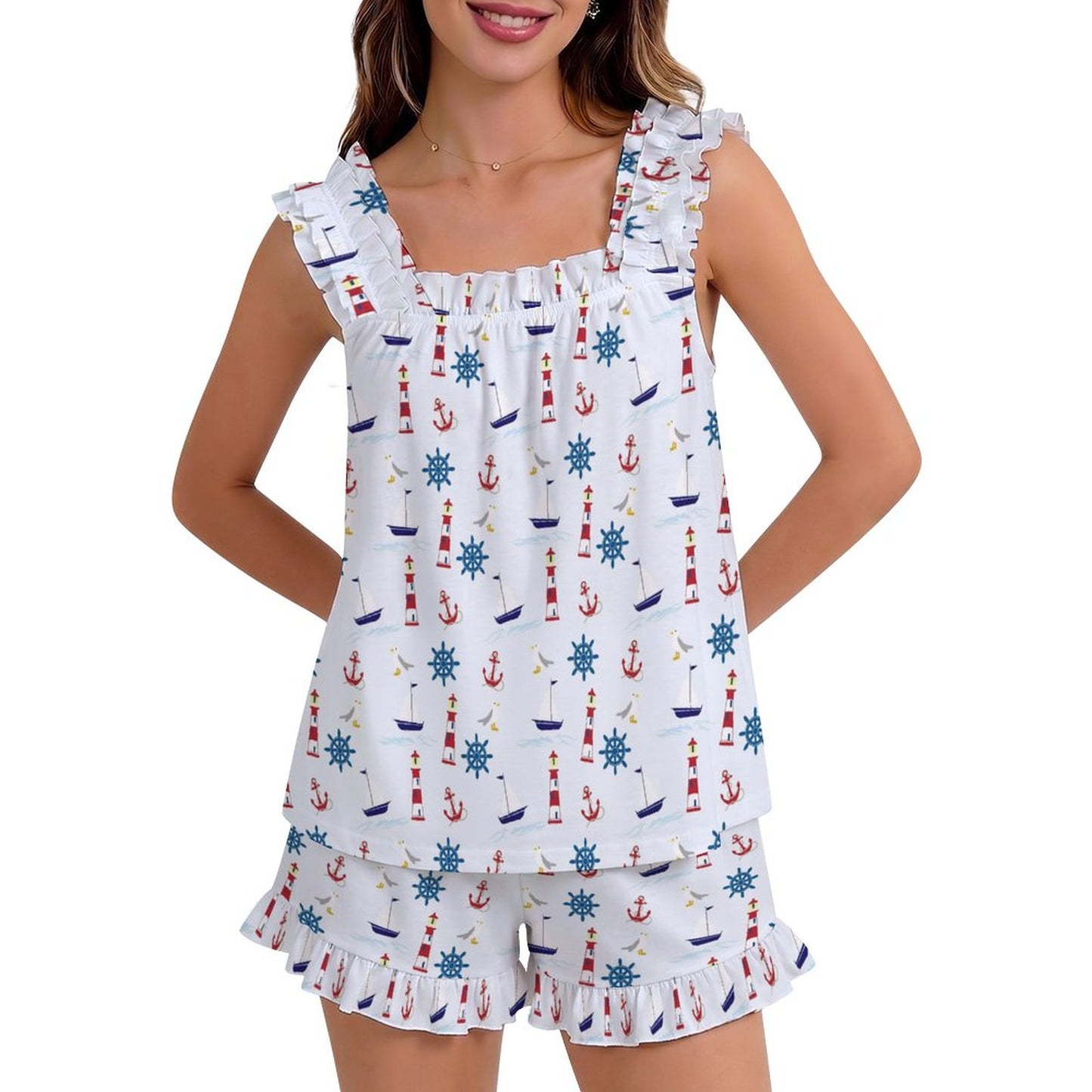Ruffled Pajama Set