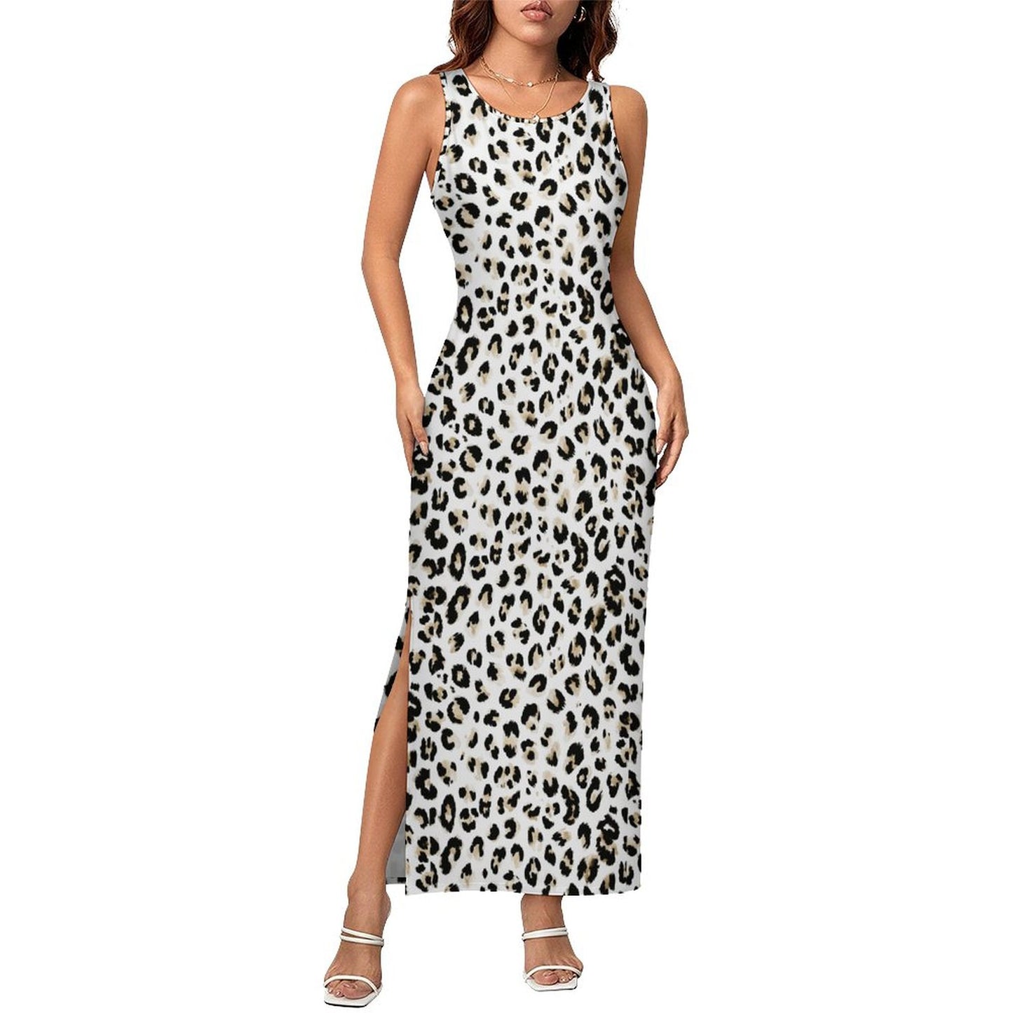 Slit Fitted Camisole Cheongsam