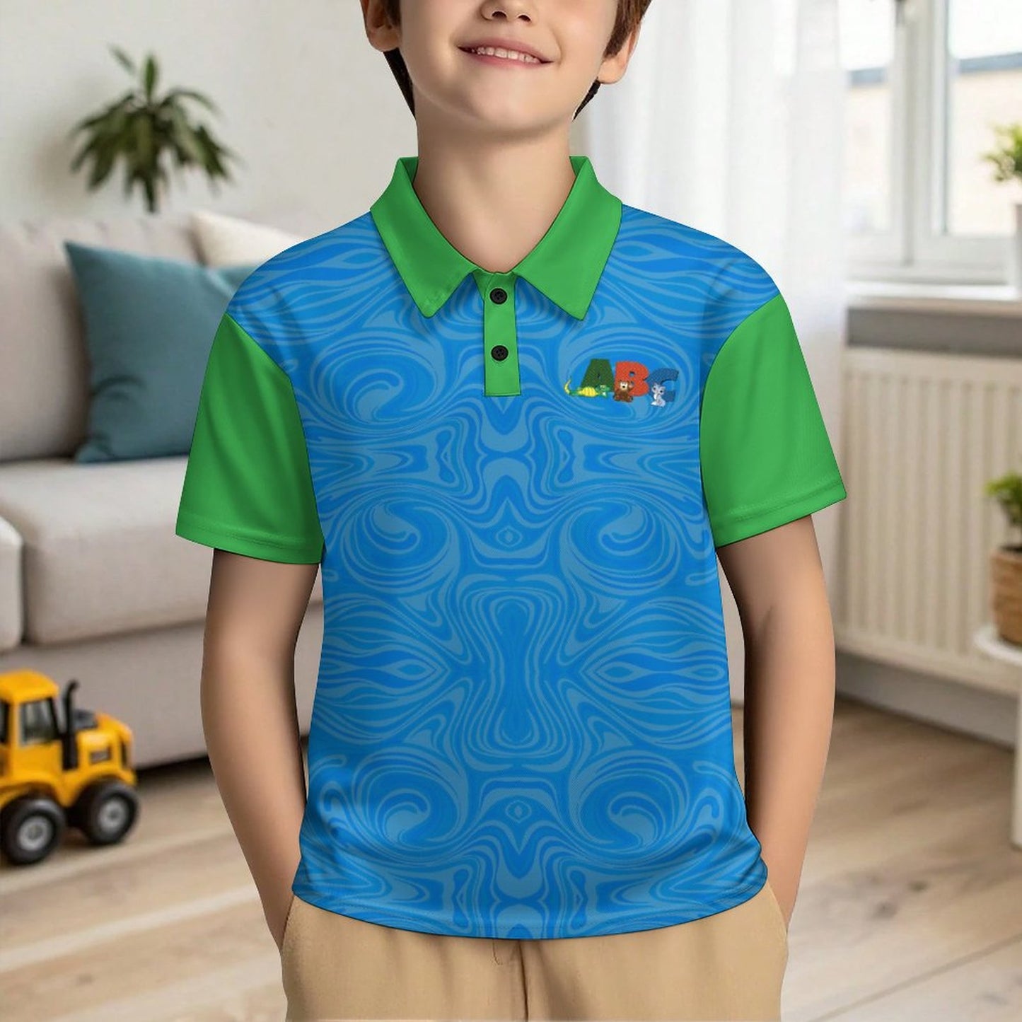 ABC Kids' Button-Down Polo Shirt