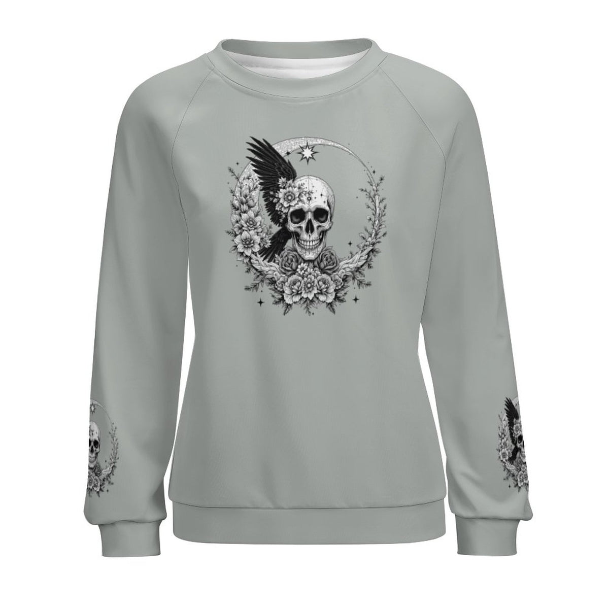 Skull Sweatshirt Designs Raglan Style