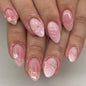 Pink 3D Floral Press On Nails Sweet Girly Design