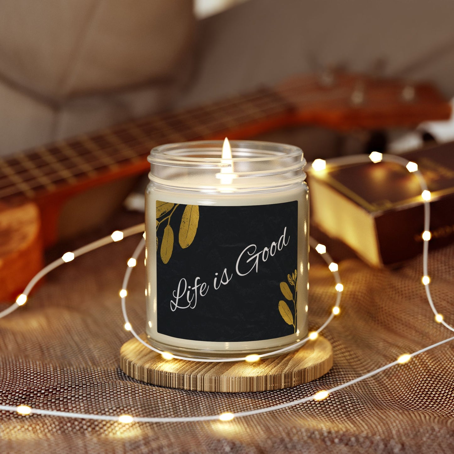 Life Is Good Scented Candle — Coconut Apricot Wax (4oz & 9oz)