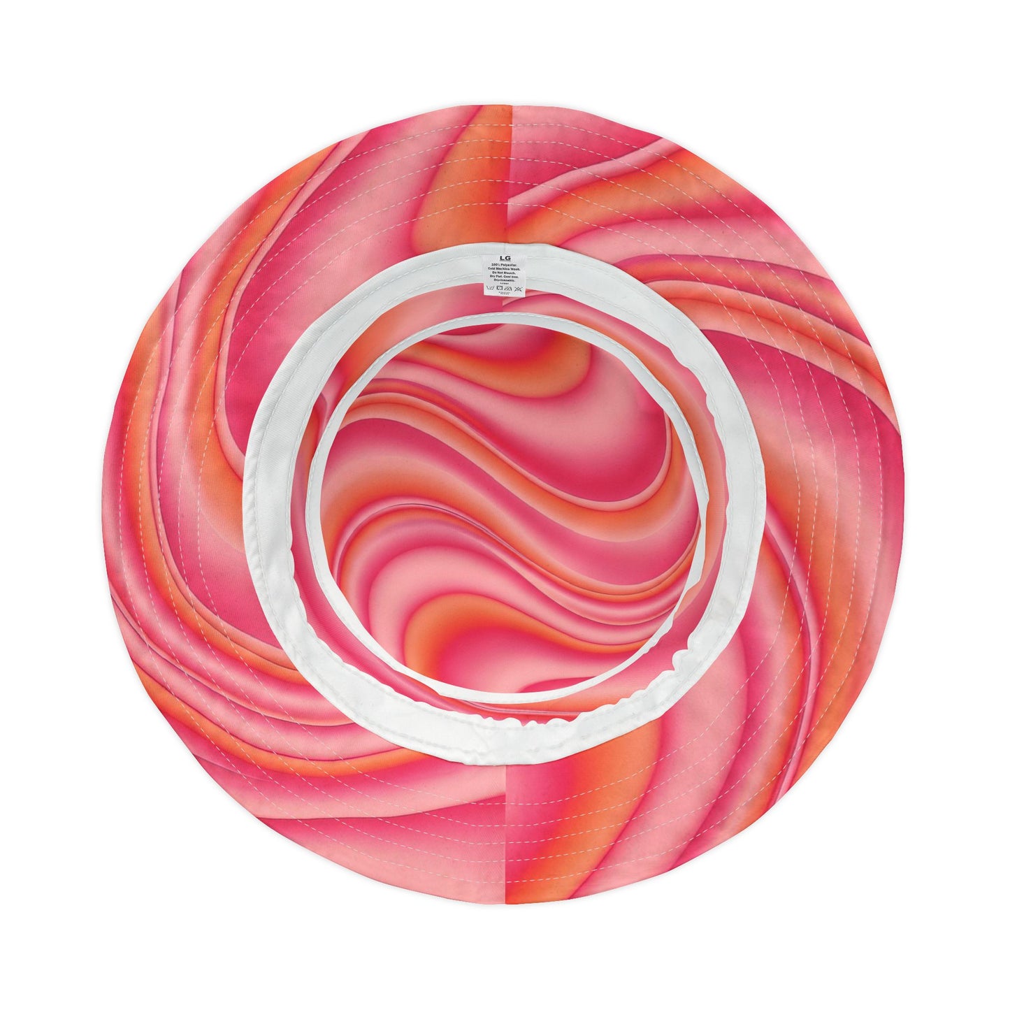 Pink Swirl Bucket Hat — Vibrant Retro Summer Sun Hat