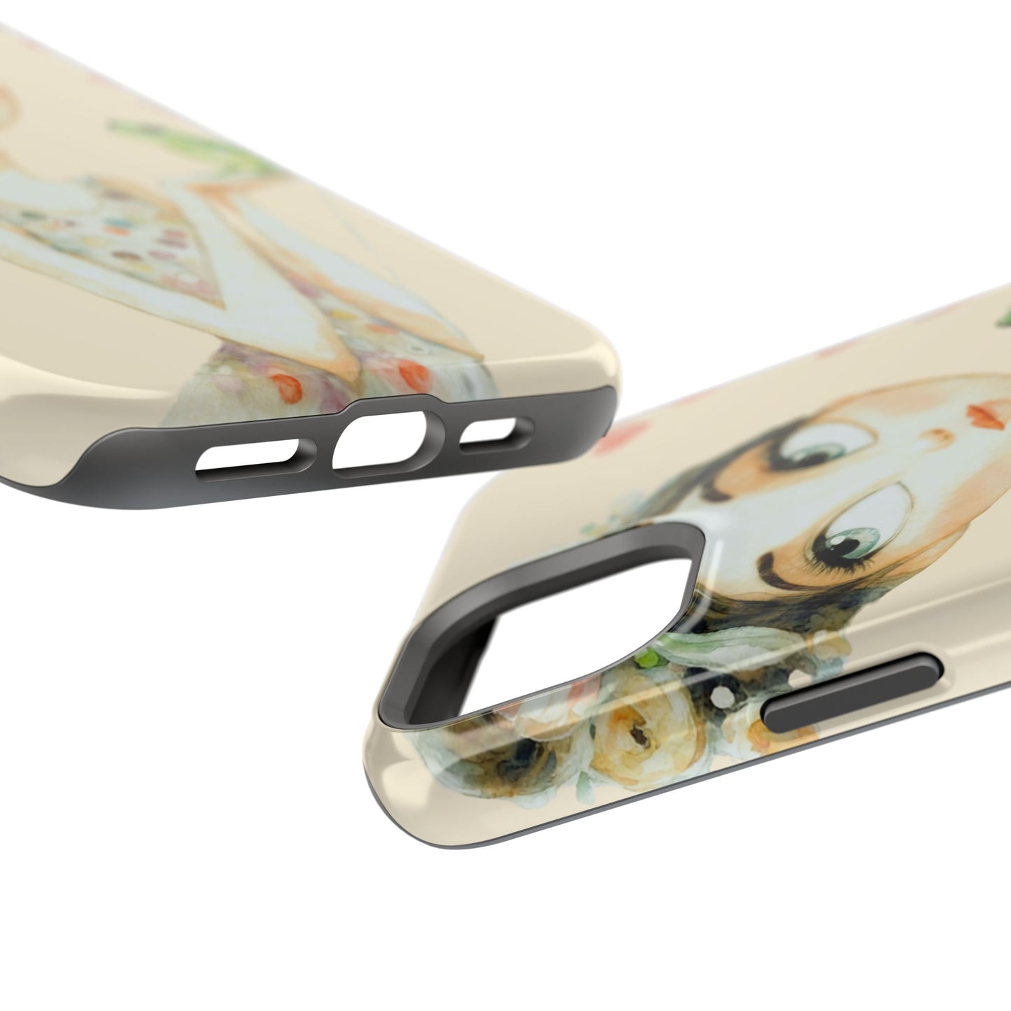 Whimsical Girl with Frog Magnetic Impact Phone Case