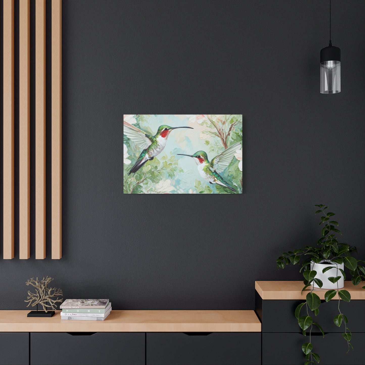 Hummingbird Canvas Wall Art — Stretched Matte Nature Print