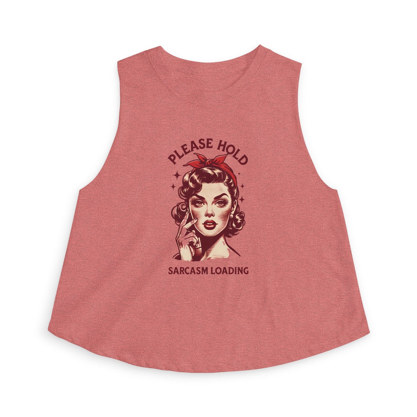 Women's Crop Top — 'Please Hold, Sarcasm Loading' Retro Pin-Up Tank