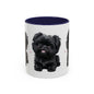 Cute Pug Accent Coffee Mug, Pet Lover Gift, Coffee Cup, Dog Mom Mug, Black Dog Ceramic Mug