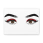 Red Lashes Wall Art Canvas — Glam Eyes Makeup Decor