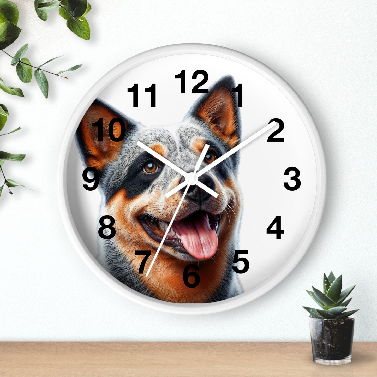 Australian Cattle Dog Wall Clock — Happy Blue Heeler Pet Decor