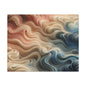 Abstract Swirl Matte Canvas Wall Art — Fluid Earth Tones, Stretched 1.25"
