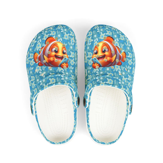 Colorful Cartoon Fish Kid's Clogs, Fun Summer Footwear, Kids Beach Shoes, Playful EVA Sandals, Gift for Kids
