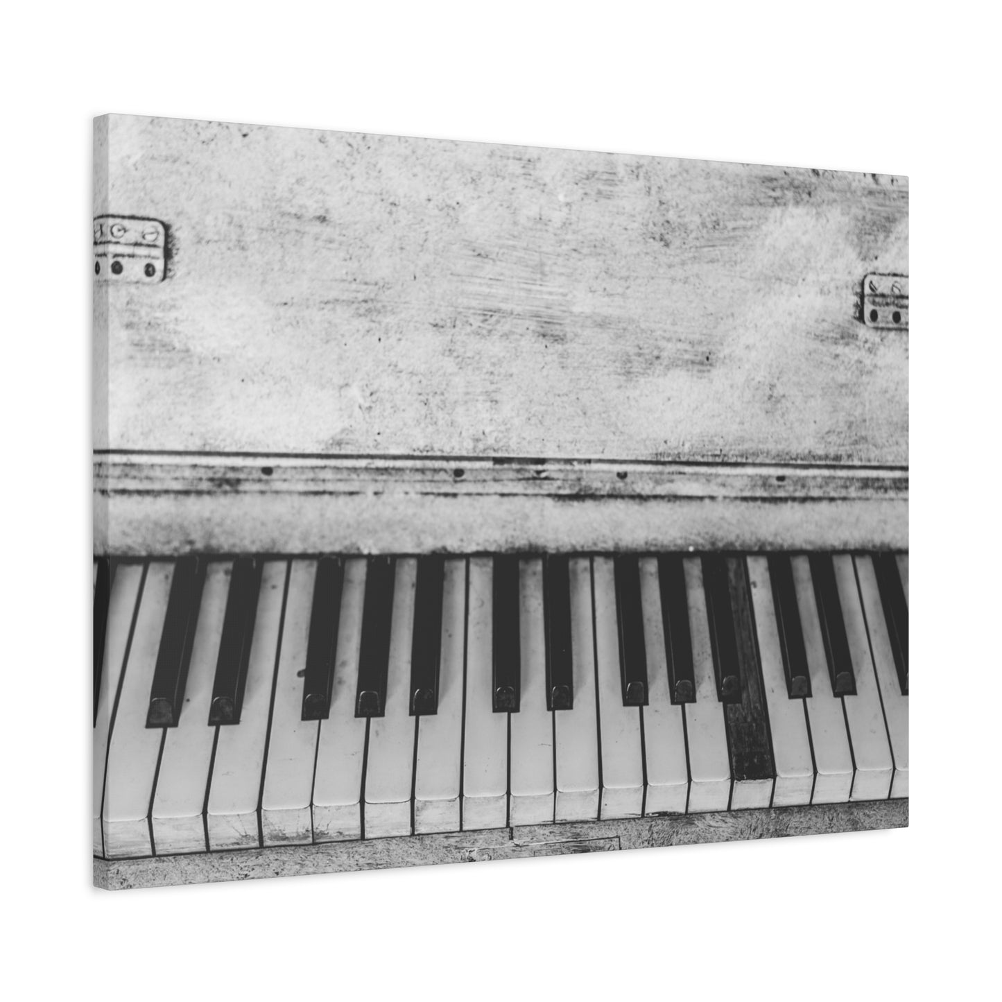 Vintage Piano Keys Matte Canvas Print