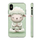 Meditating Lamb Phone Case — Cute Pastel Protective iPhone Cover
