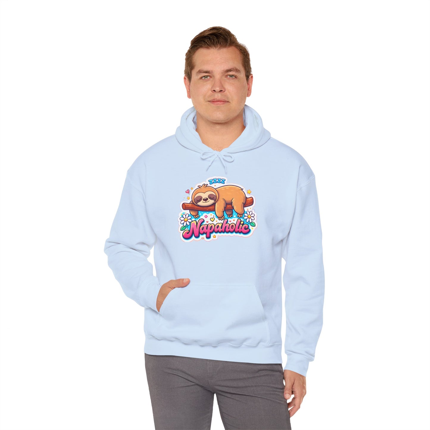 Napaholic Sloth Hoodie — Cute Sleepy Sloth Graphic Sweatshirt