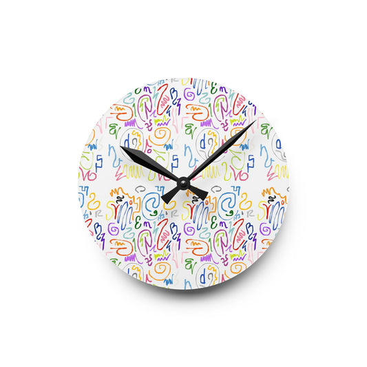 Colorful Abstract Acrylic Wall Clock