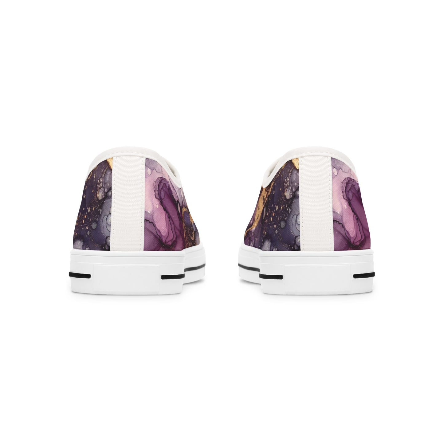 Low Top Sneakers — Purple Marble Galaxy Print