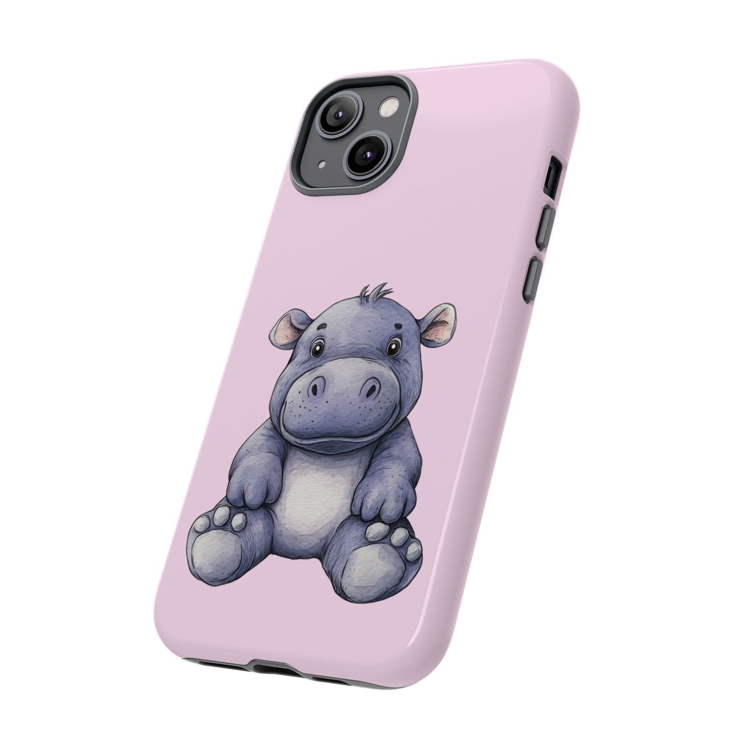 Cute Hippo Phone Case - Tough Cases, Animal Phone Cover, Kawaii Accessories, Gifts for Kids, Unique Tech Gear