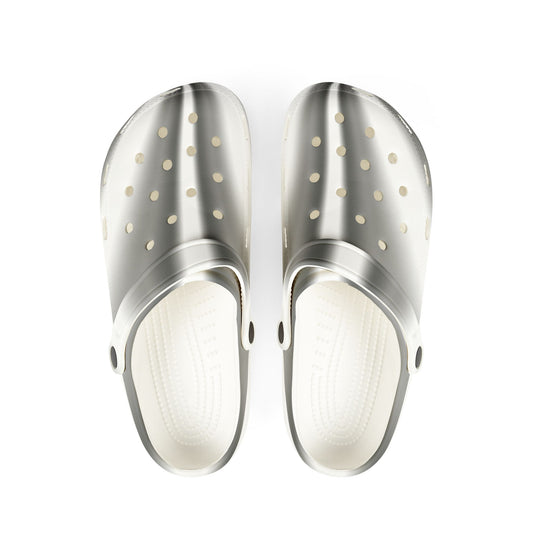 Metallic Silver EVA Clogs — Lightweight Foam Garden & Water Shoes