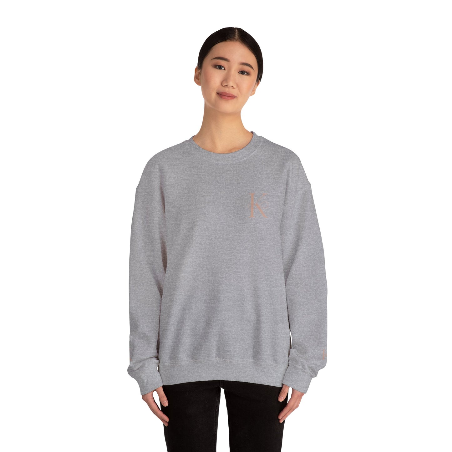 Minimalist Unisex Crewneck Sweatshirt with Initial Charm, Comfortable Lounge Wear, Gift for Him or Her, Casual Style, Everyday Essential