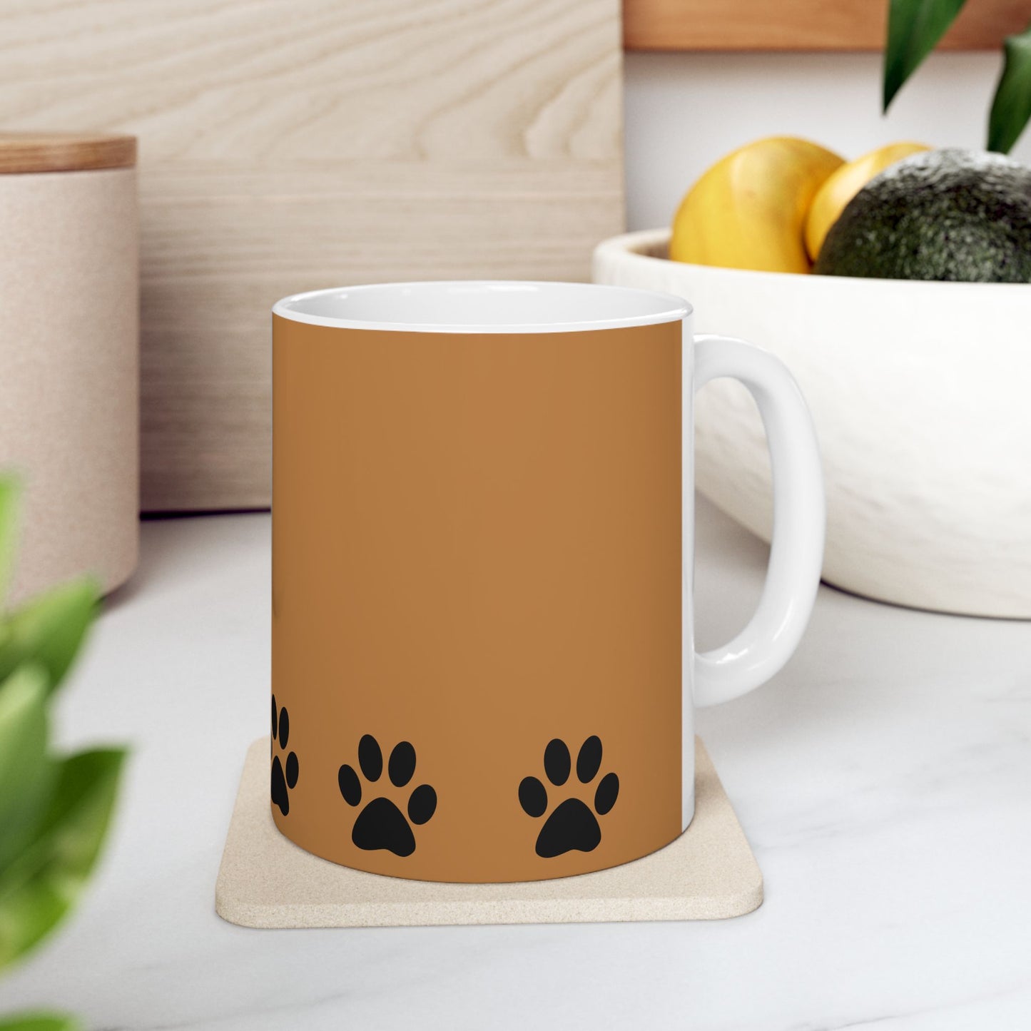 Paw Print Ceramic Mug - Ideal for Pet Lovers, Dog Owners, Animal Enthusiasts, Gift for Pet Birthdays, Cozy Coffee Moments, Kitchen Decor