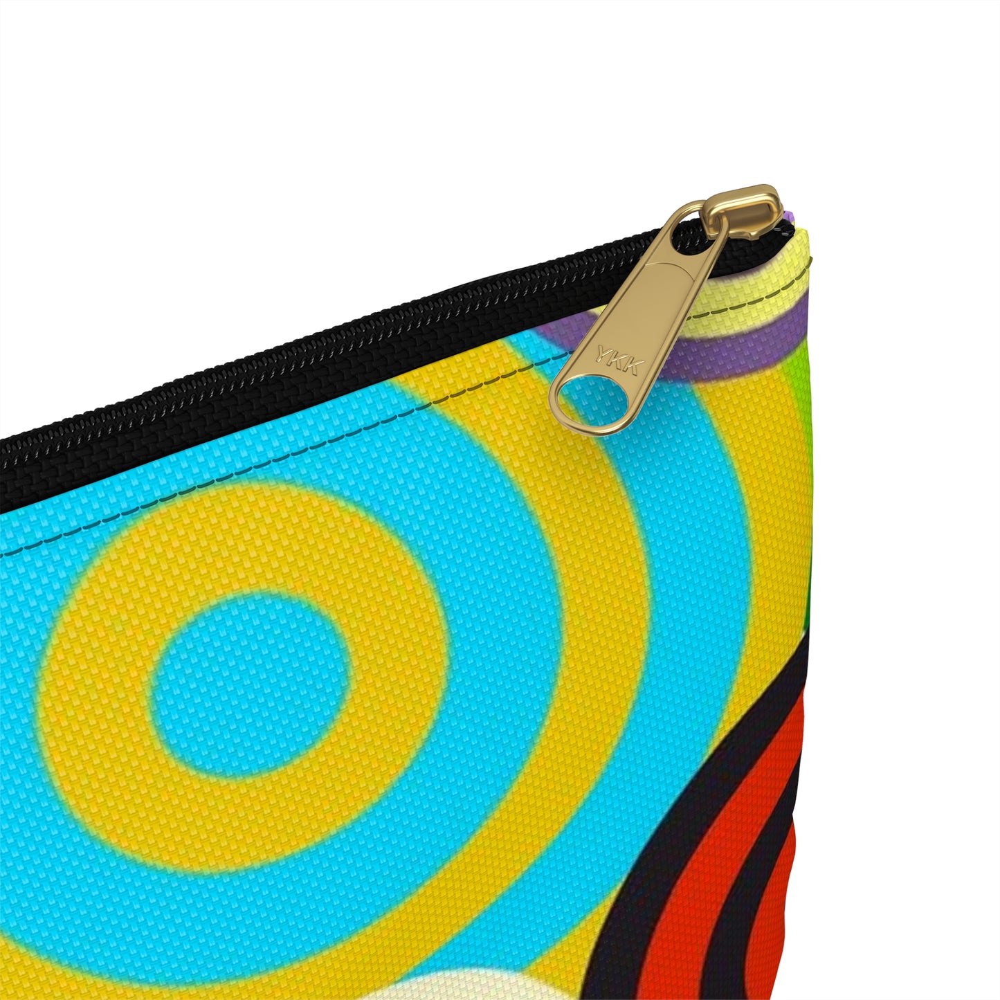 Colorful Circle Accessory Pouch, Fun Travel Organizer, Makeup Bag