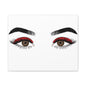 Red Lashes Wall Art Canvas — Glam Eyes Makeup Decor